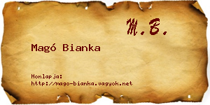 Magó Bianka névjegykártya