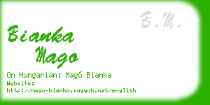 bianka mago business card