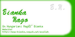 bianka mago business card